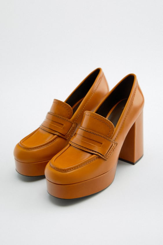 RAID Fancy platform heel loafers in black | ASOS