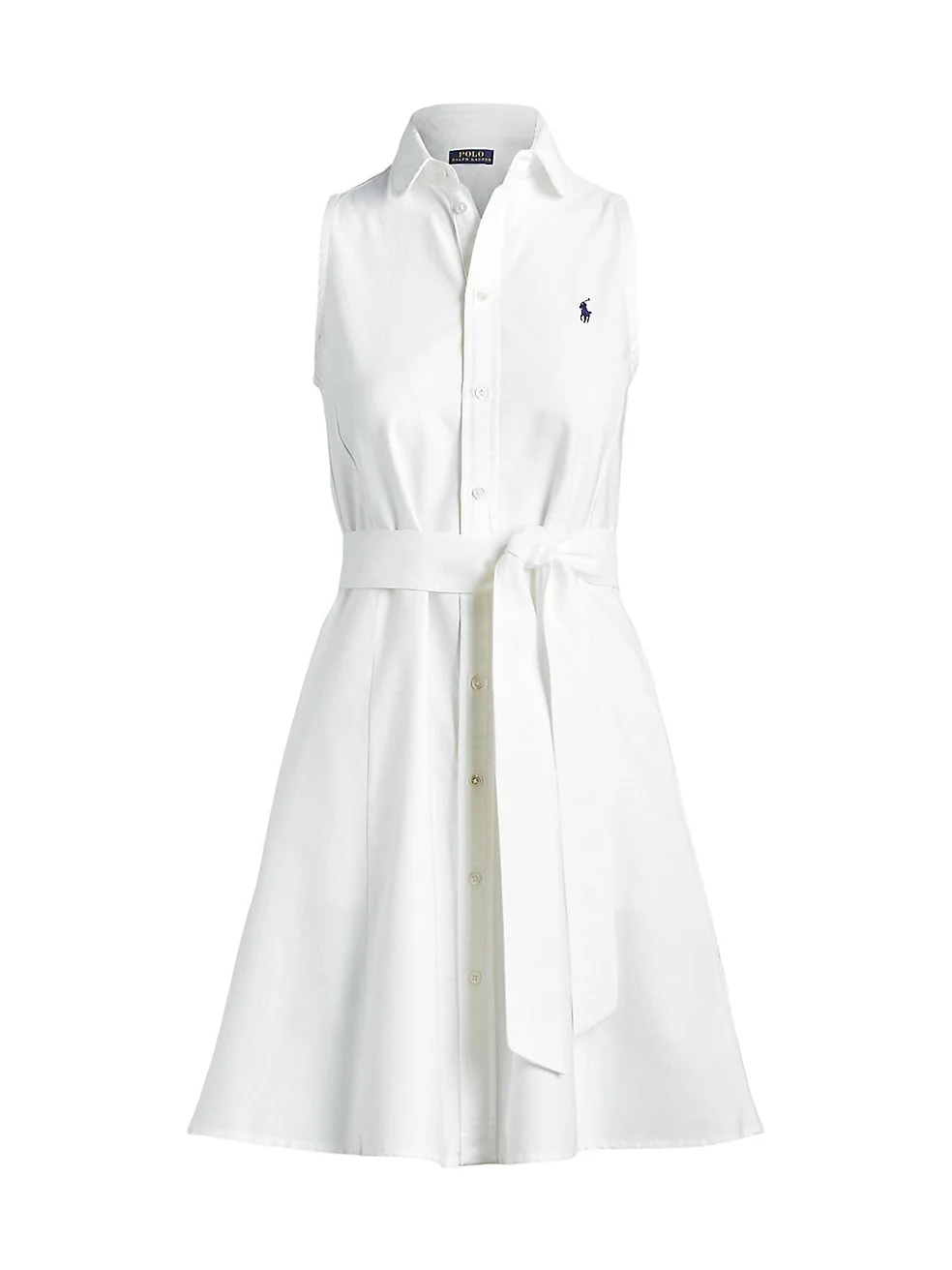 Polo Ralph Lauren + Sleeveless A-Line Shirtdress