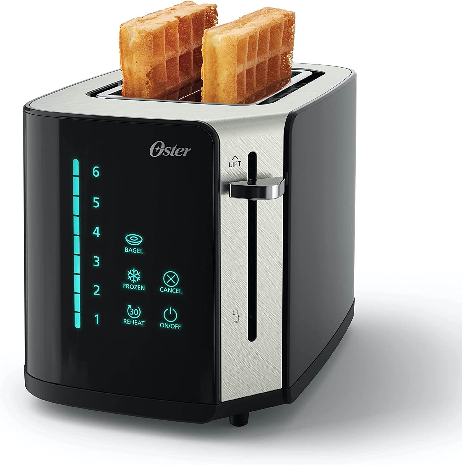 Oster + 2Slice Toaster, Touch Screen with 6 Shade Settings and Digital