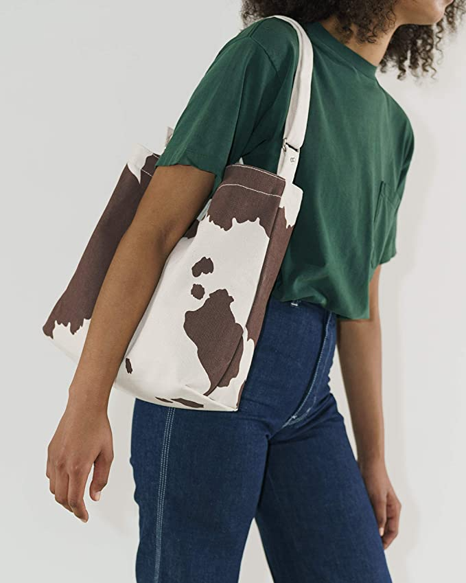 baggu cow print duck bag