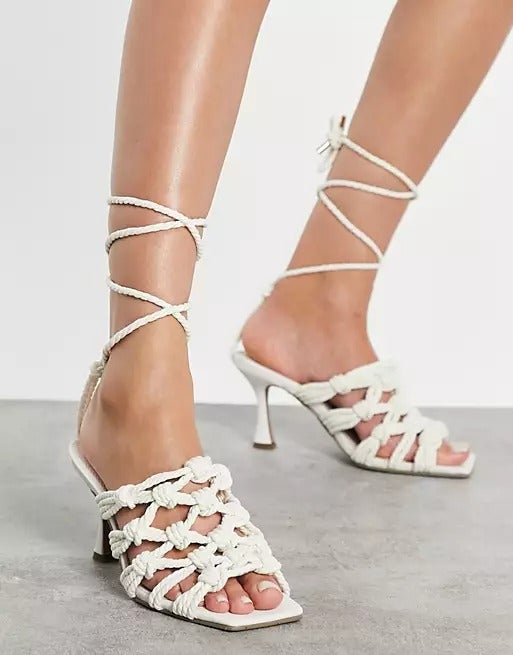 Rope hot sale sandals heels