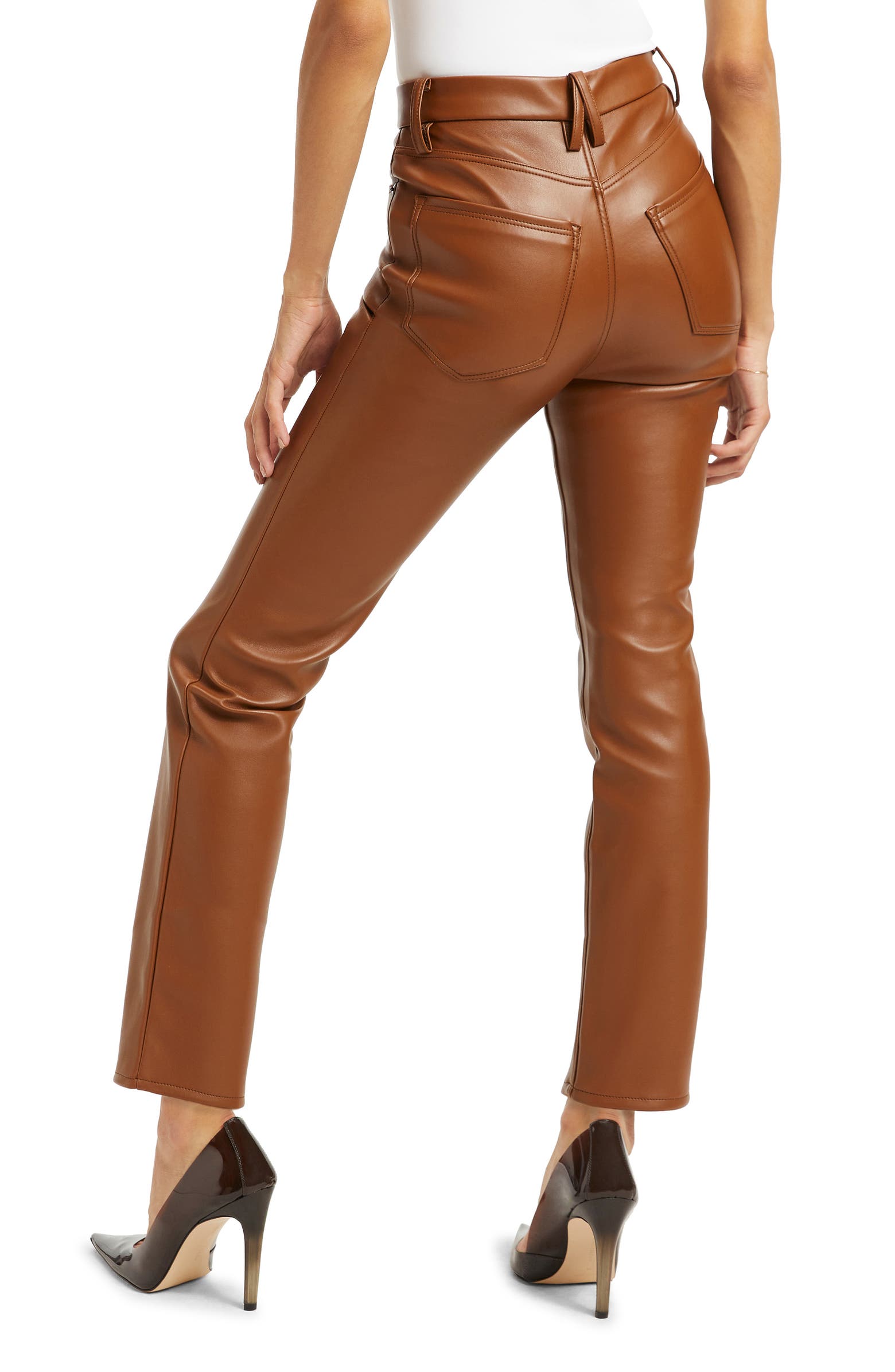 【FAIR FOCUS】long length leather pants