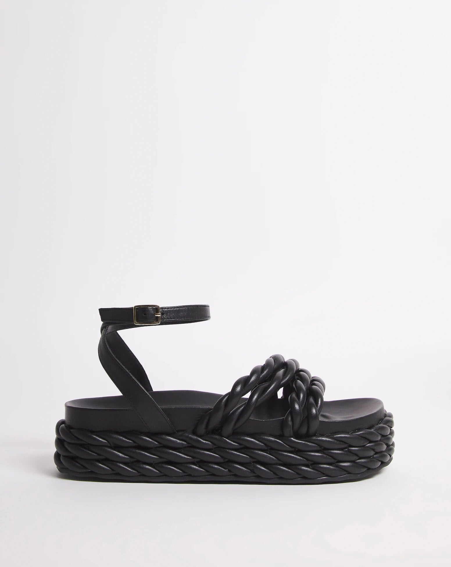 SimplyBe + Kiara Rope Flatform Sandals Wide Fit