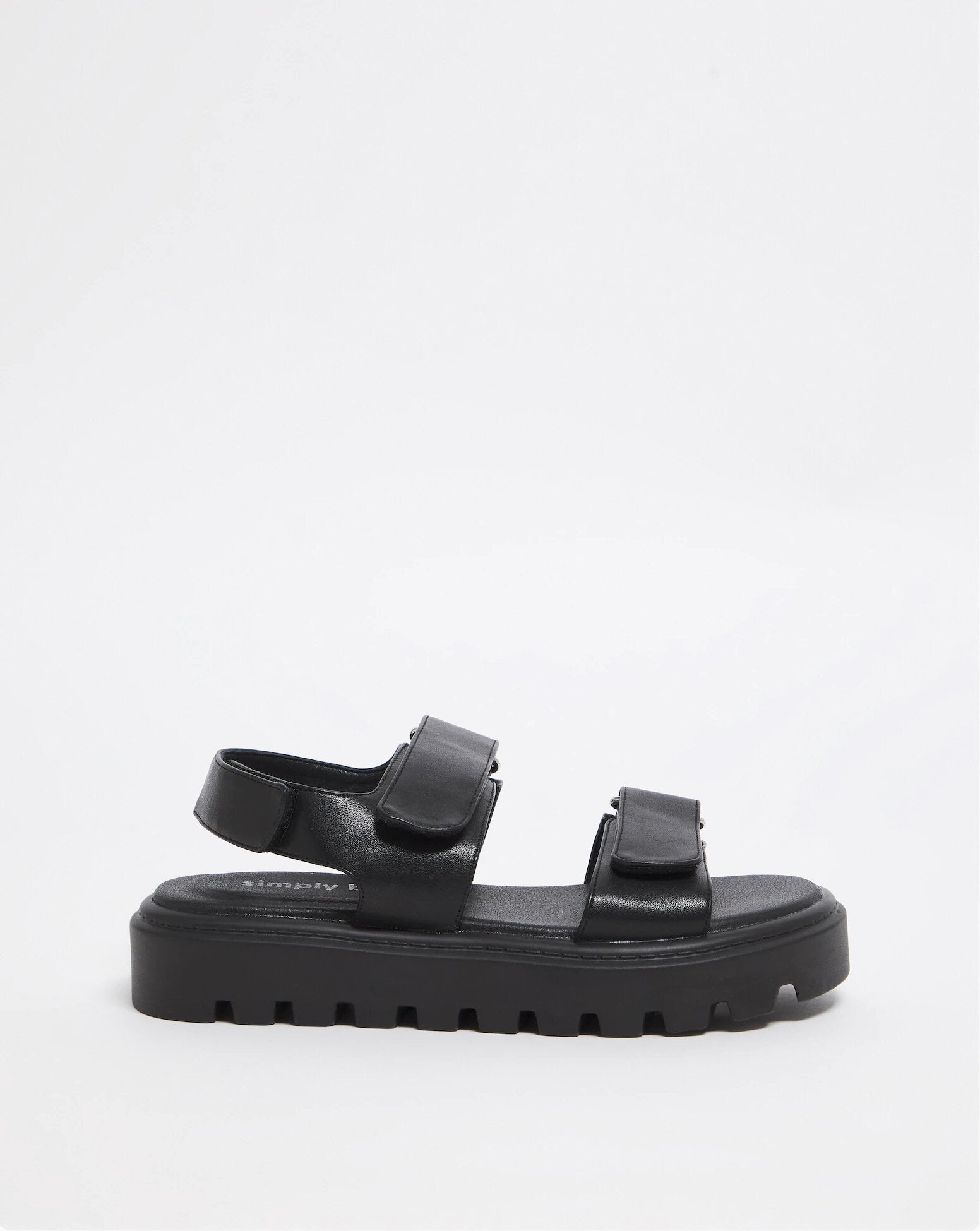 SimplyBe + Fabia Chunky Touch And Close Flatform Sandals Wide Fit