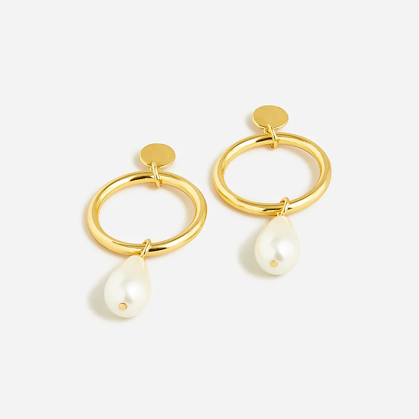 j crew oval drop earrings