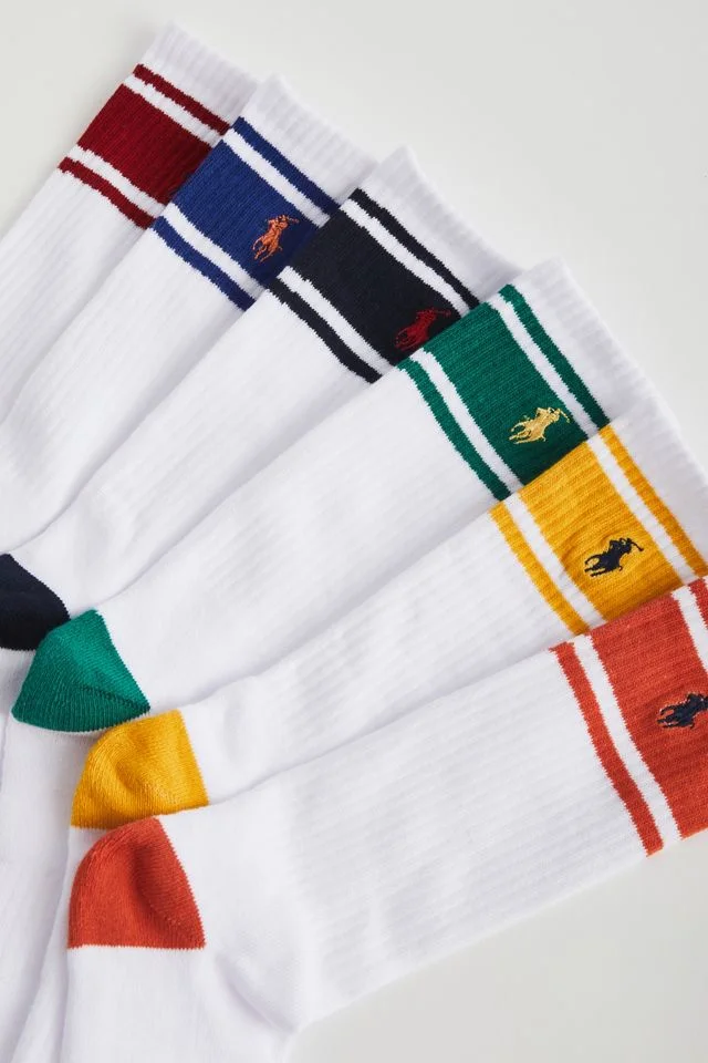 Polo Ralph Lauren + Polo Ralph Lauren Striped Crew Sock 6-Pack