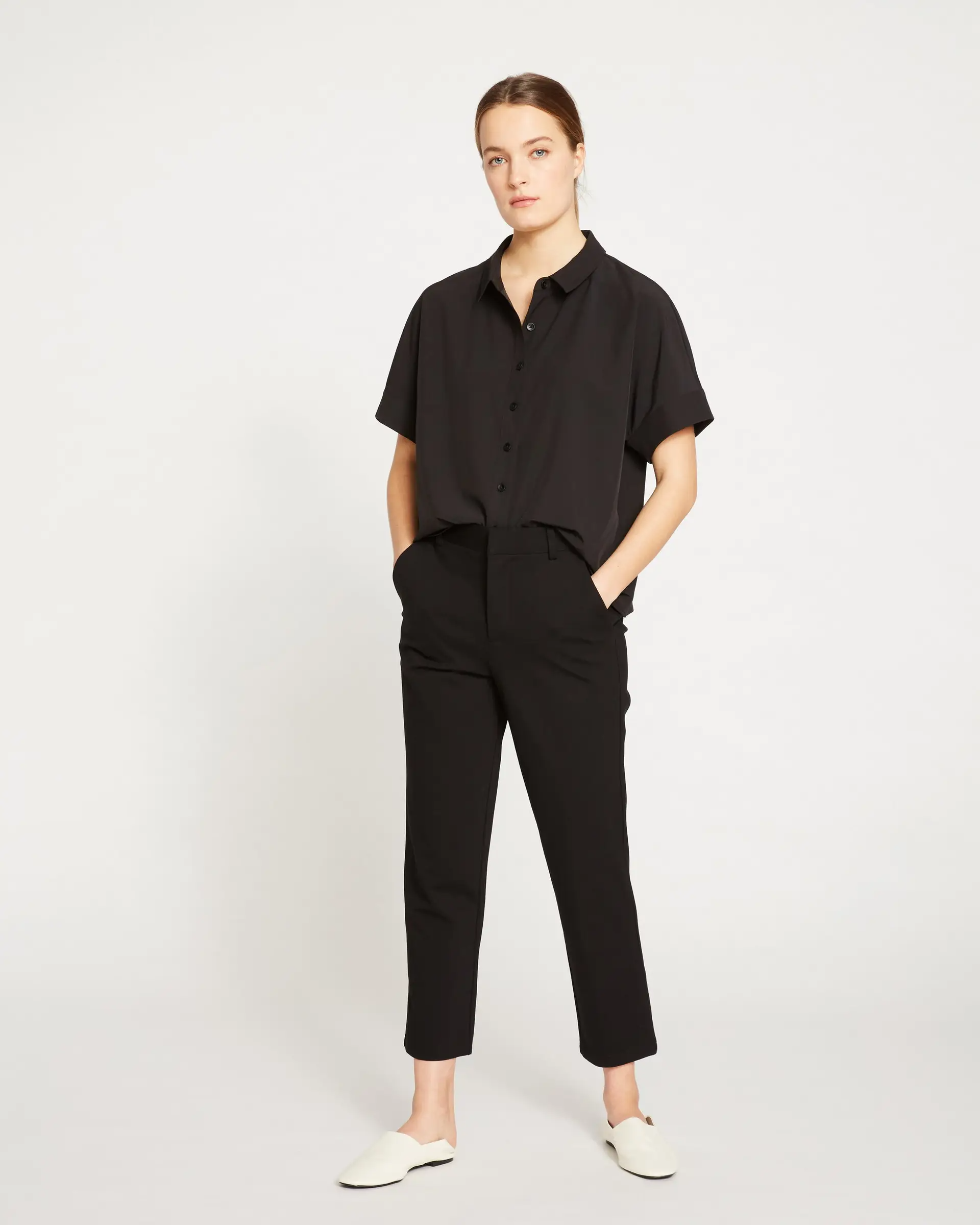 Universal Standard + Cigarette Pants Black