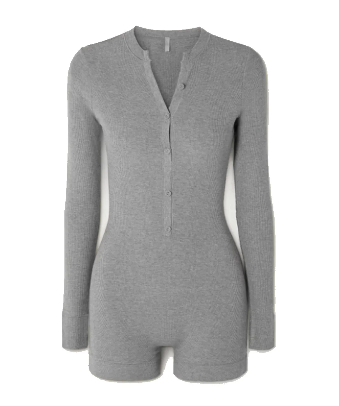 Skims Ribbed Stretch-modal Jersey Lounge Set in Gray