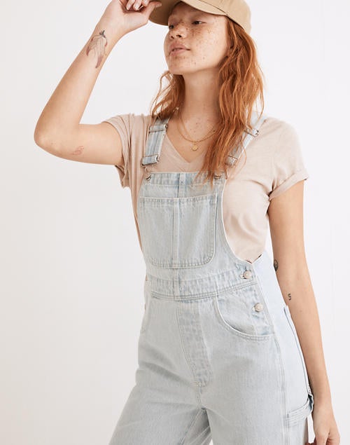 Madewell Denim Oversized Carpenter Overalls In Bretton Wash   11077736 