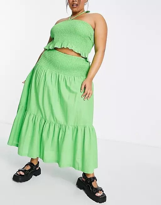 Green maxi skirt outlet canada