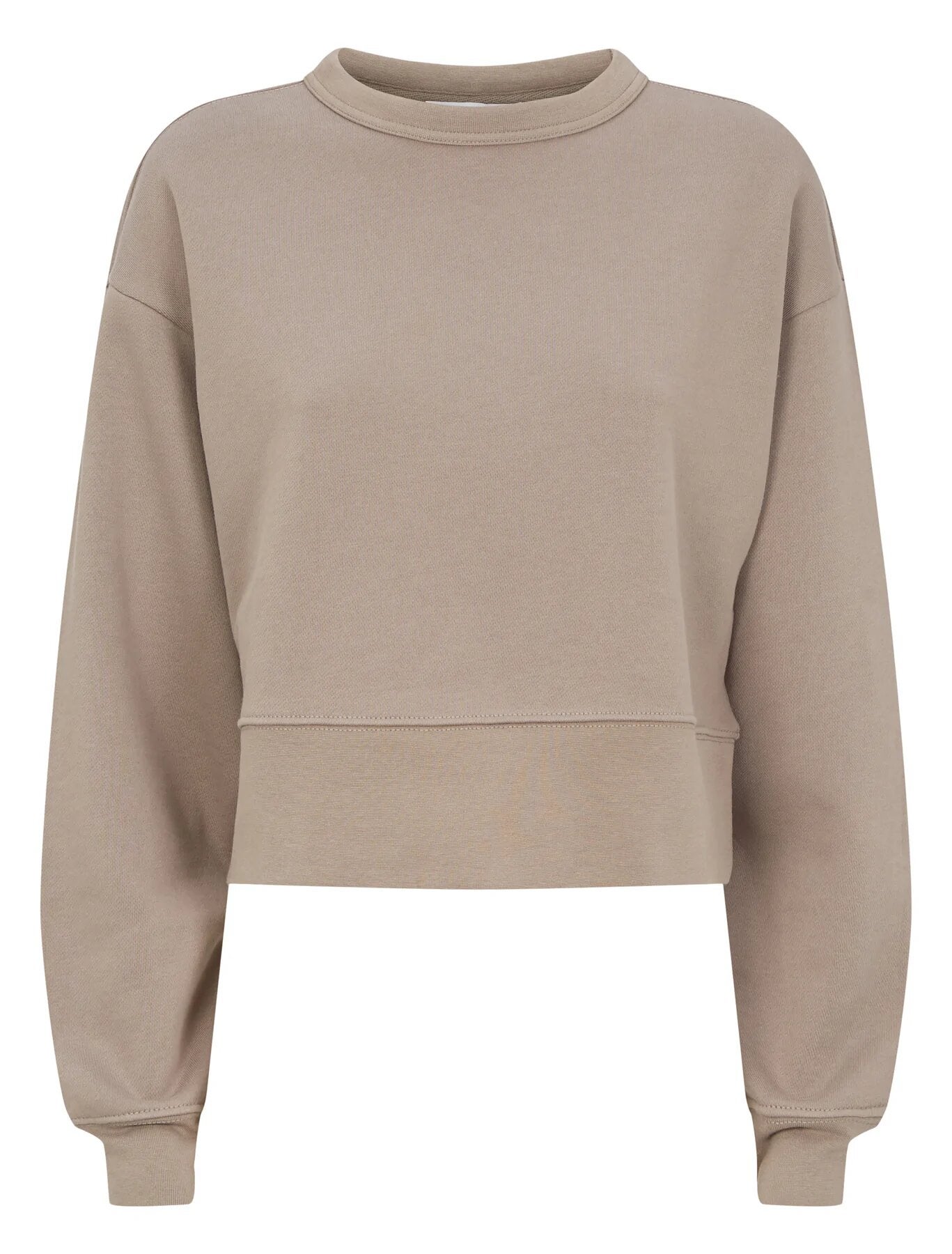 Ninety Percent + Ginnie Organic Cotton Heavy Loopback Cropped Crewneck ...