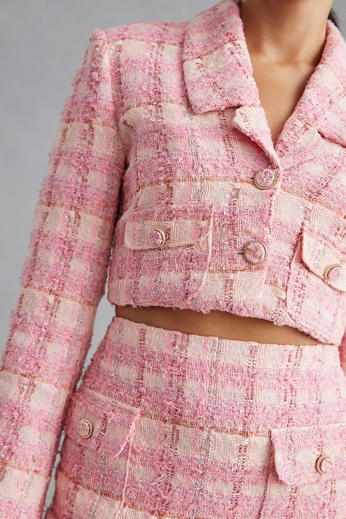 endless rose Endless Rose Tweed Skirt Blazer Set