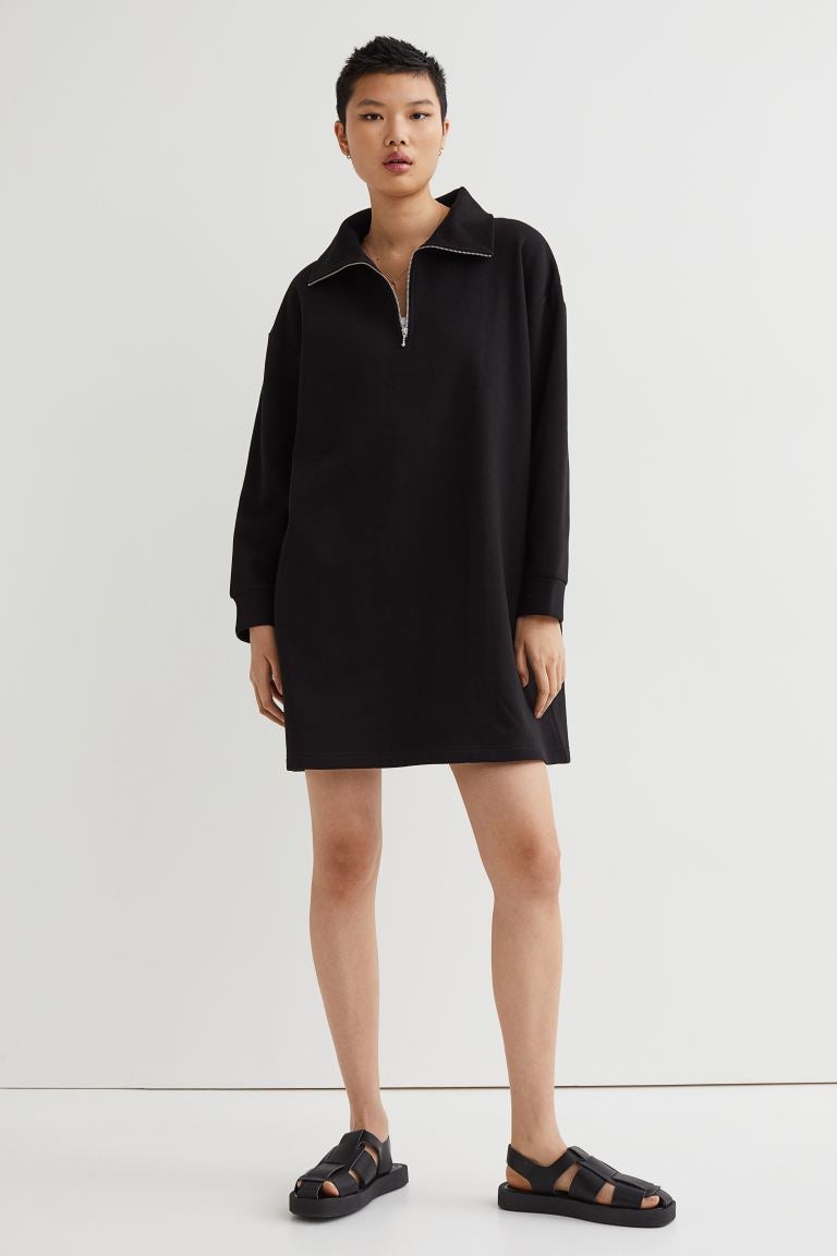 Collared best sale sweatshirt dress