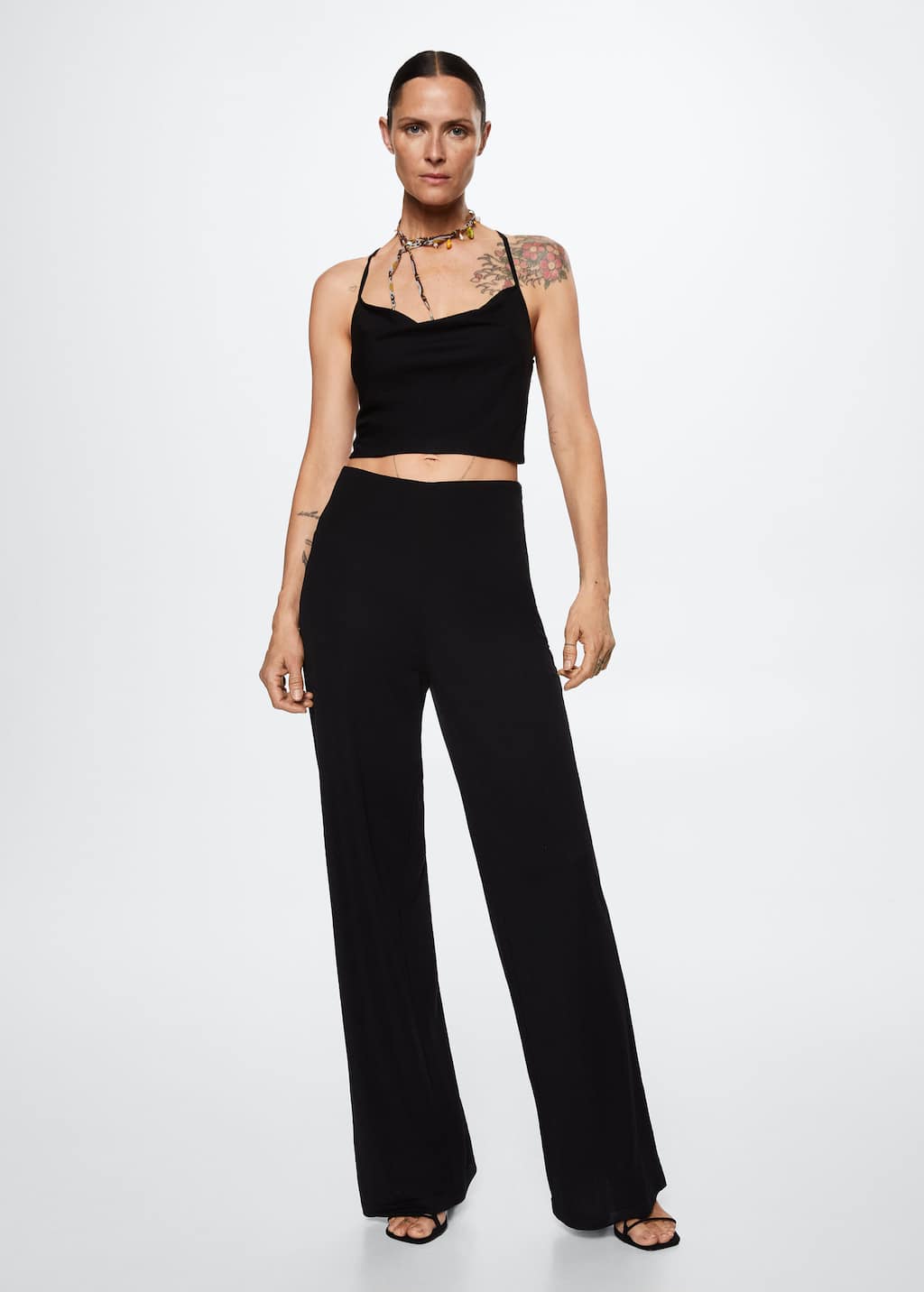 mango flowy palazzo trousers