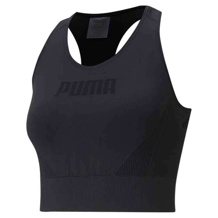Puma double layer sports bra in black