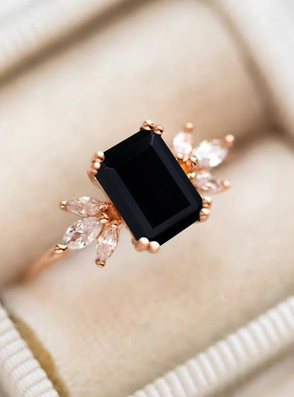 1.70 CT Marquise-Cut Black Onyx Engagement Ring – Eurekalook