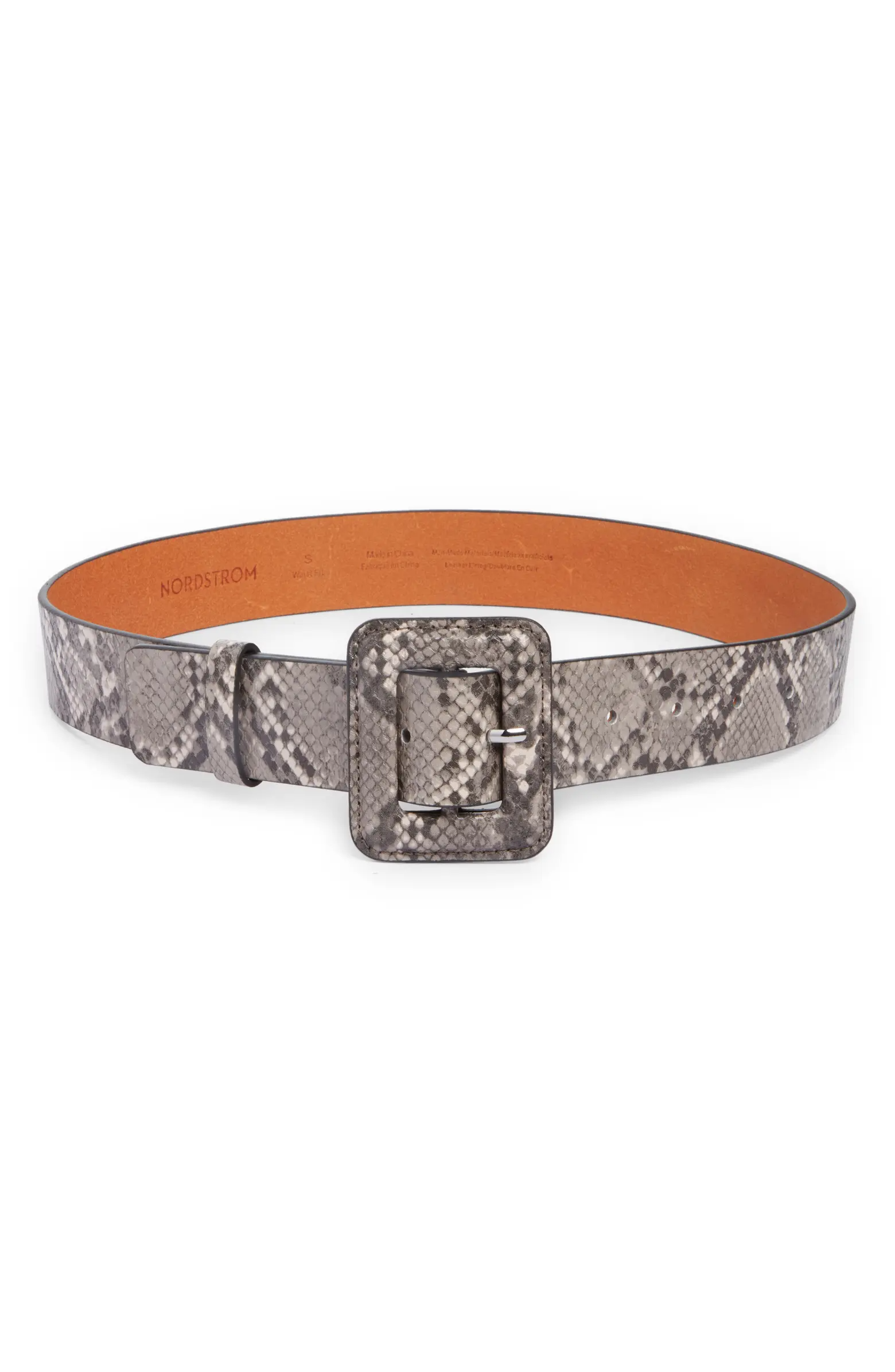 Nordstrom + Snake Embossed Faux Leather Belt