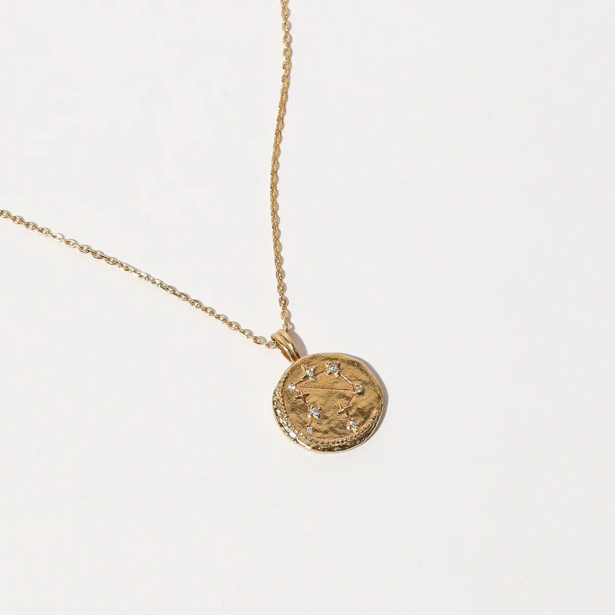 Astrid & Miyu + Libra Zodiac Pendant Necklace in Gold