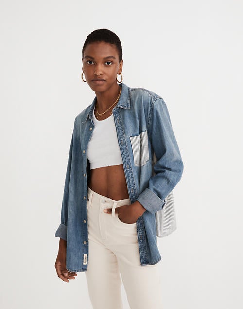 Madewell x Rentrayage + Madewell x Rentrayage Upcycled Button-Up Shirt