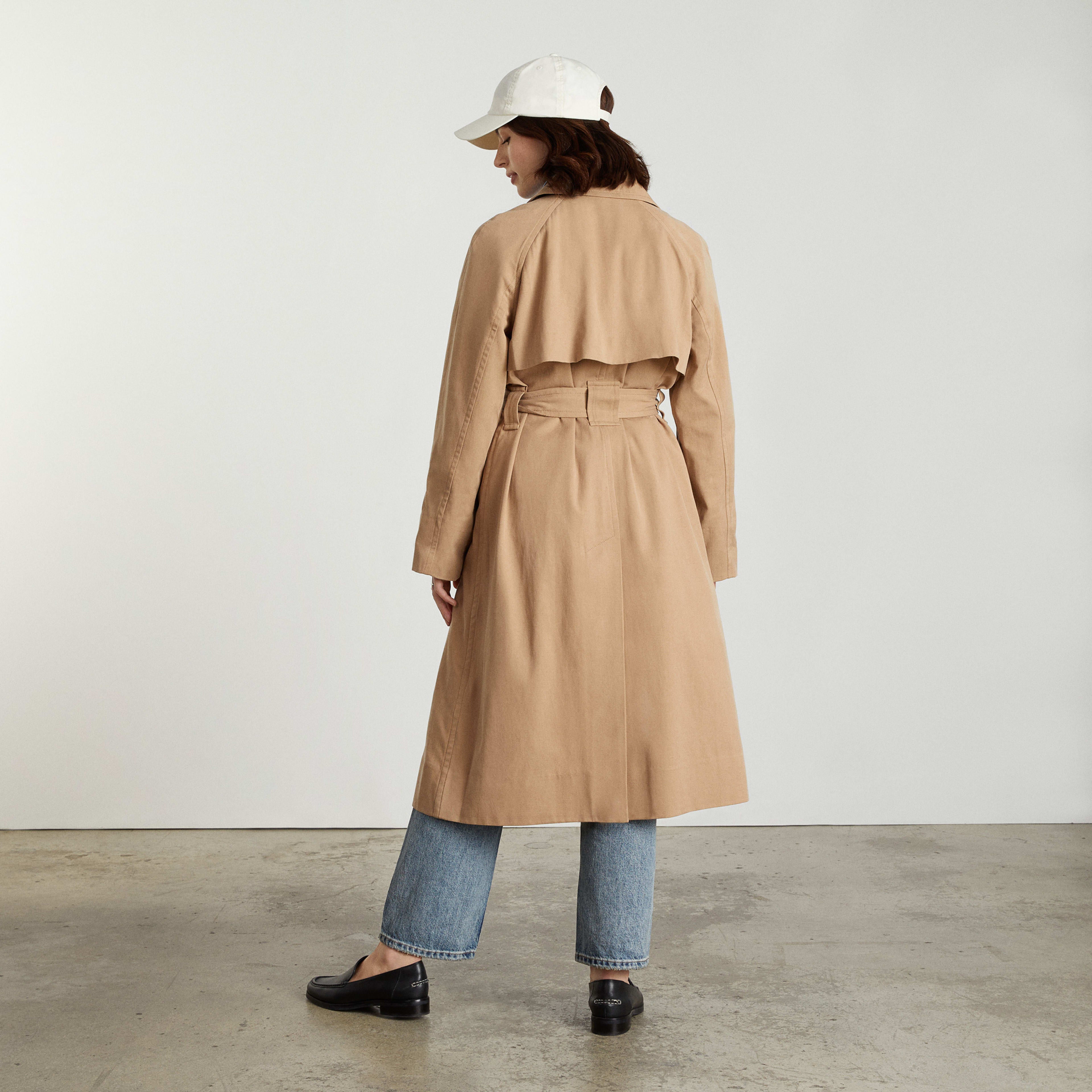 Draped on sale trench coat