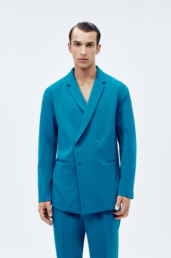 Turquoise jacket outlet zara