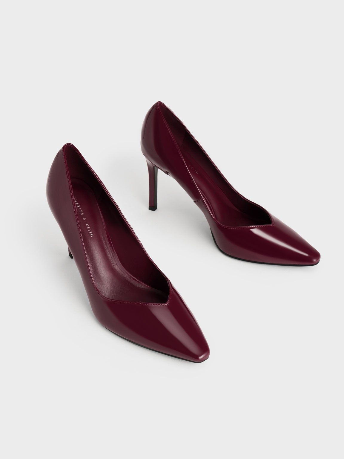 Patent hot sale burgundy heels