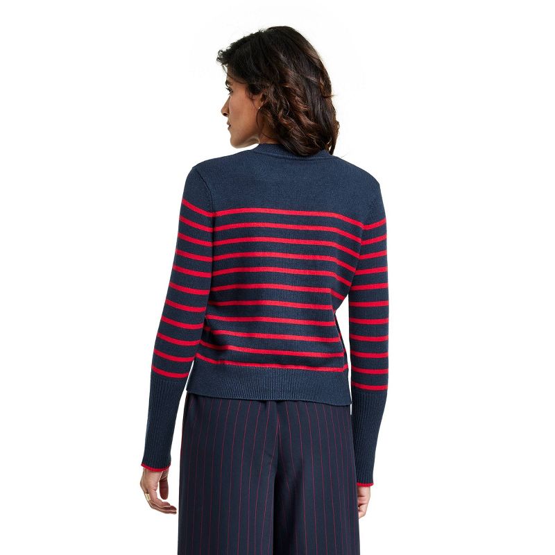 Navy and clearance red striped sweater