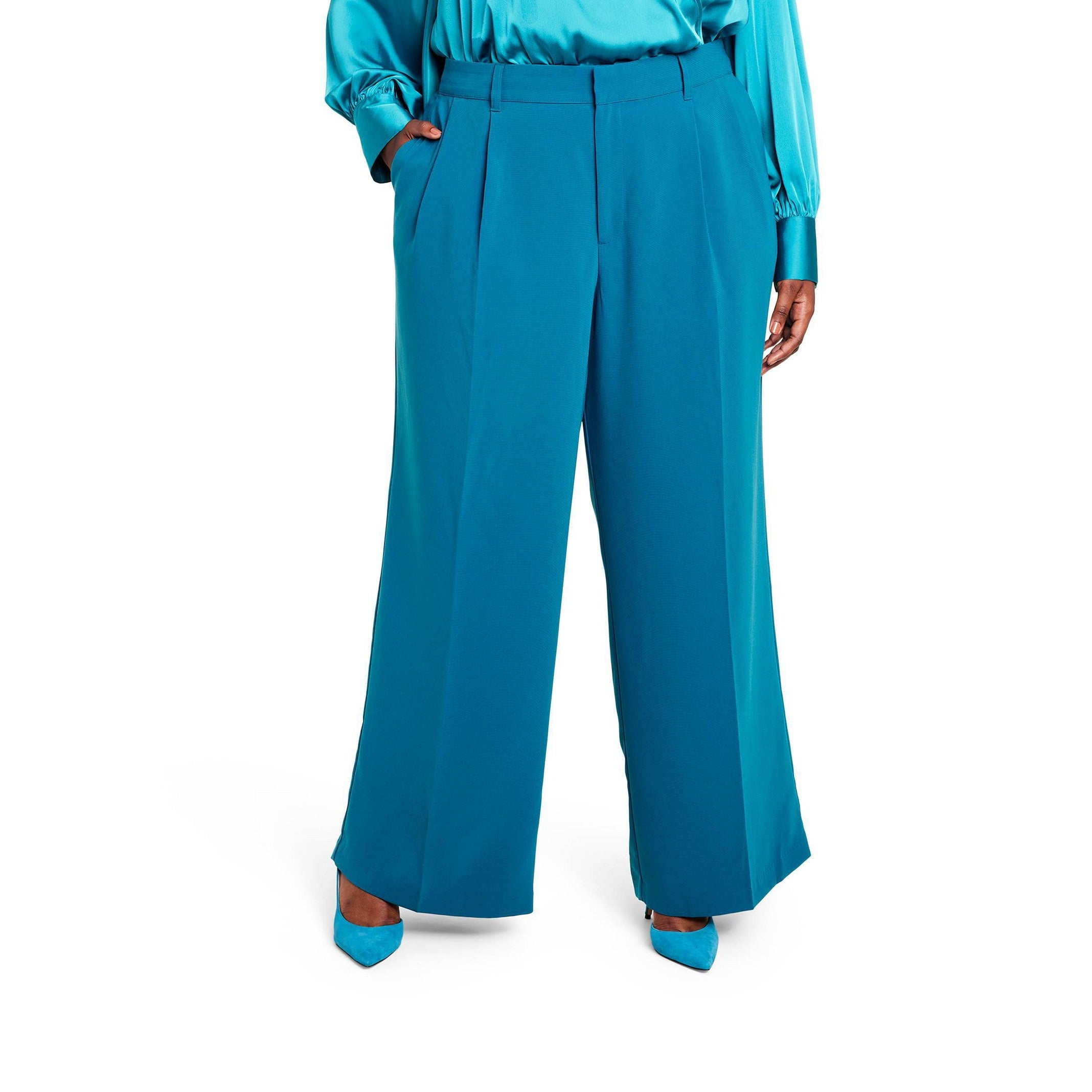 Clacive Blue Office Women's Pants 2021 Fashion Loose Full Length Ladies  Trousers Casual High Waist Wide Pants For Women - Pants & Capris -  AliExpress