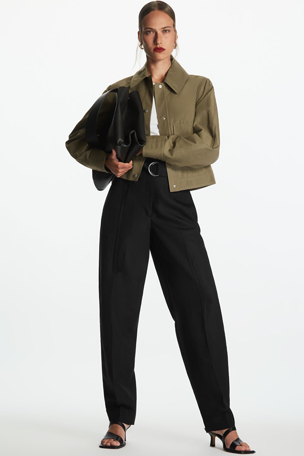 COS + Belted High-Waisted Pants