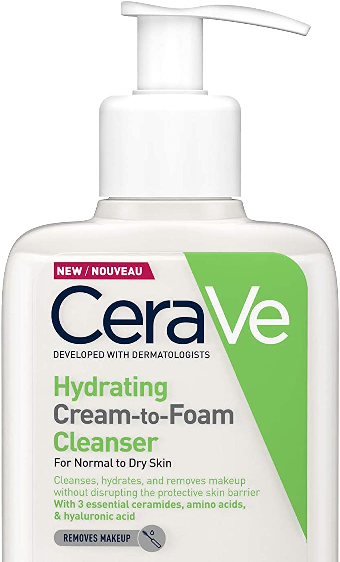 CeraVe Hydrating Cream-to-Foam Cleanser Normal to Dry Skin 236ml