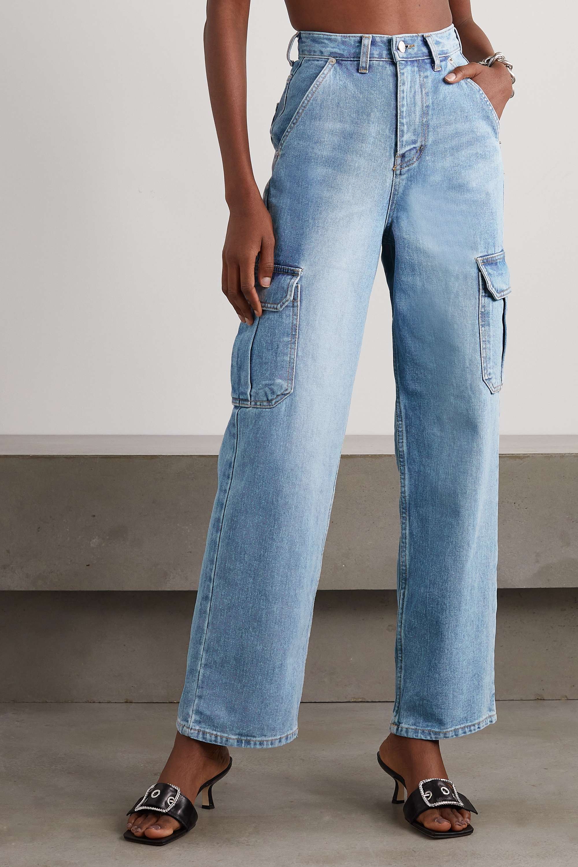 Frankie Shop + Kai high-rise wide-leg jeans