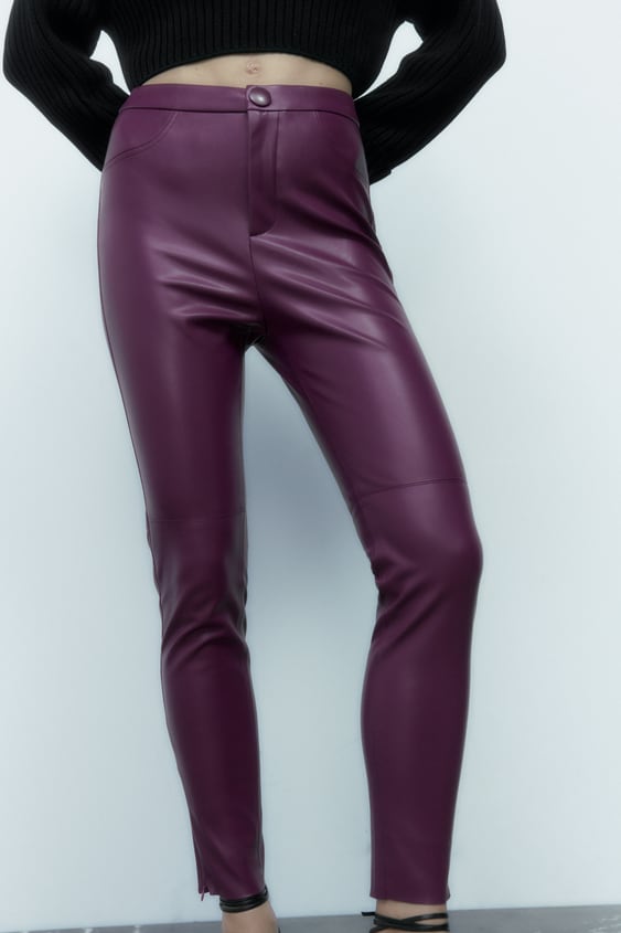 Latex on sale trousers zara