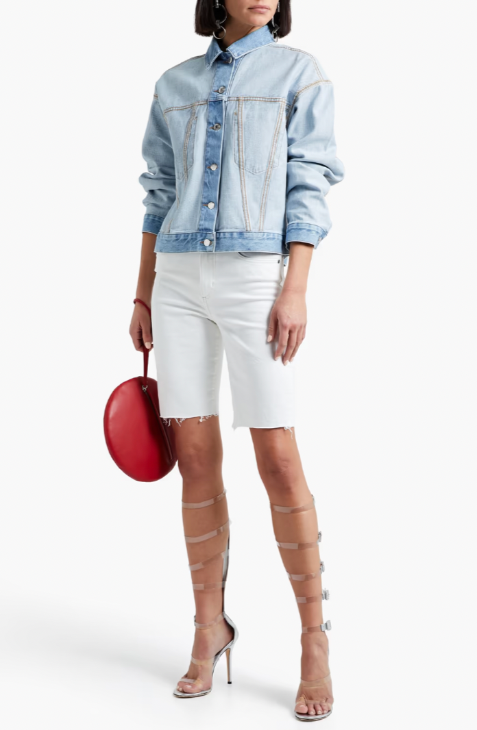 Helmut Lang + Oversized Two-Tone Denim Jacket