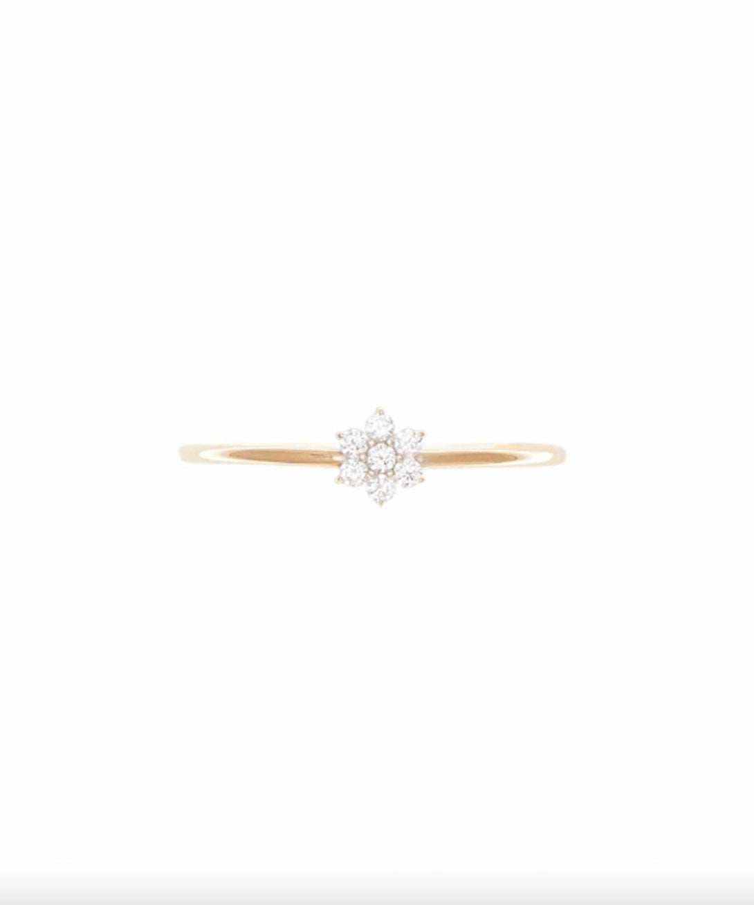 By Charlotte + 14k Gold Crystal Lotus Flower Ring