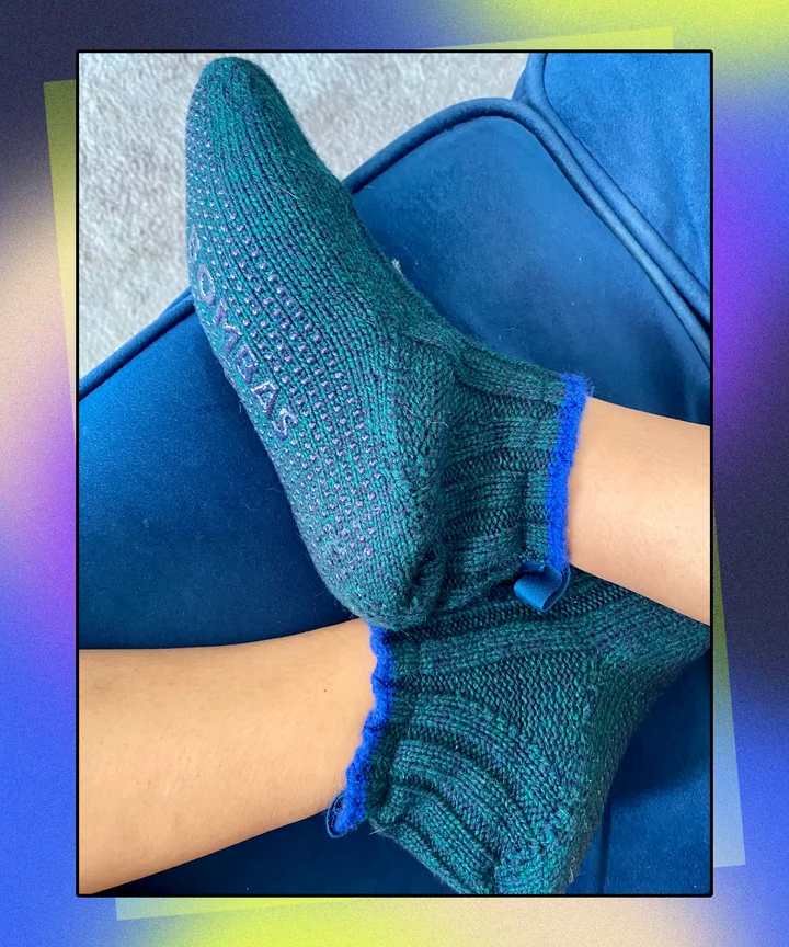 Women's Knitted Slipper Socks with Gripper Bottoms