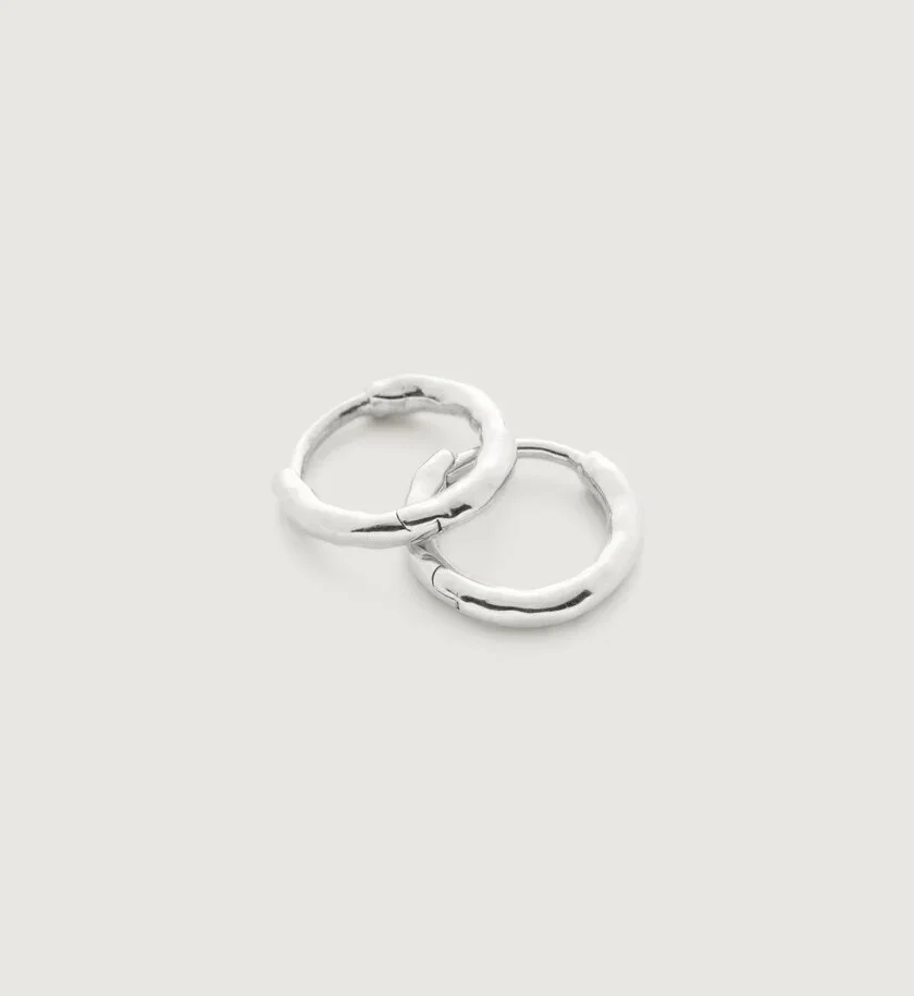 Siren Muse Large Hoop Earrings in Sterling Silver