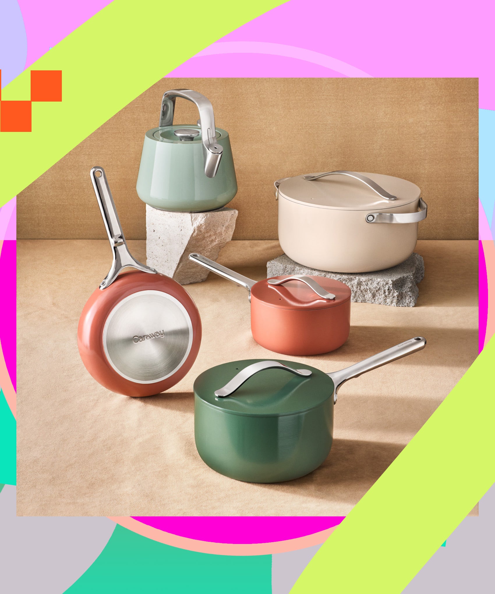 Caraway Now Has a Mini Ceramic Cookware Set