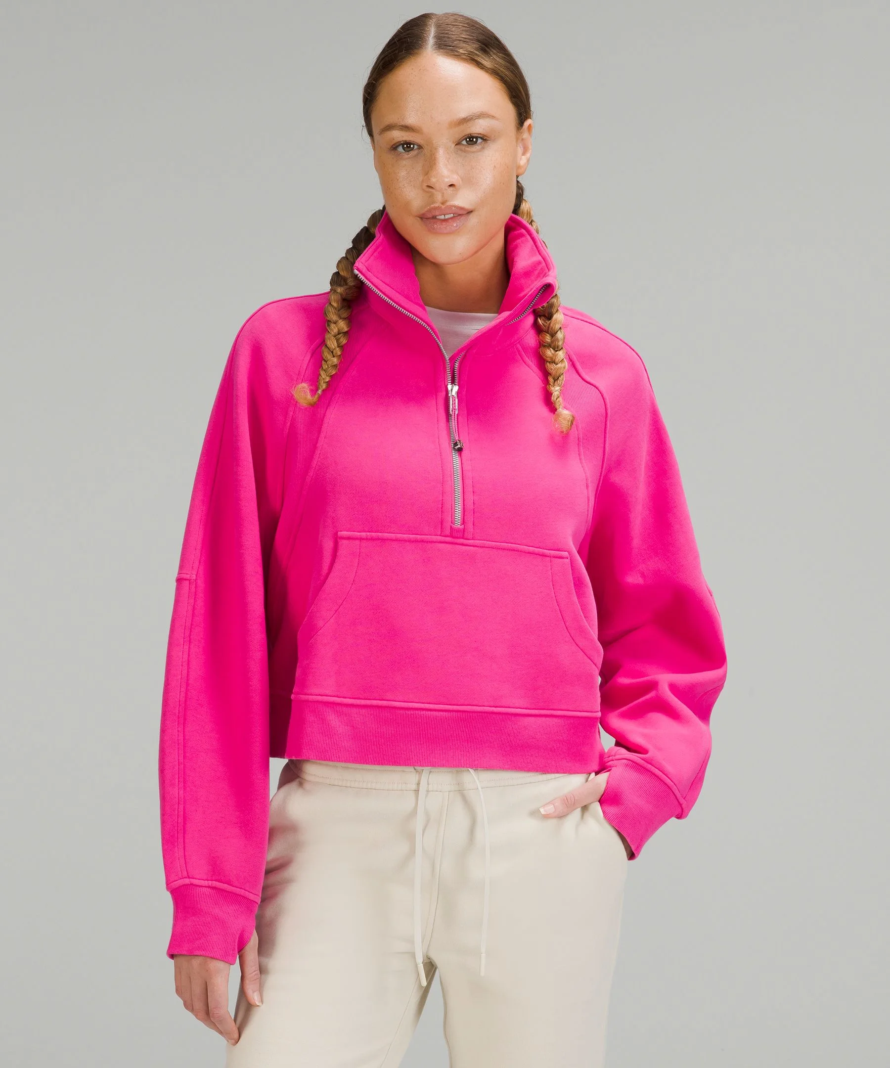 Lululemon scuba oversized half zip hoodie pale pink xl/xxl - $114 - From Ava