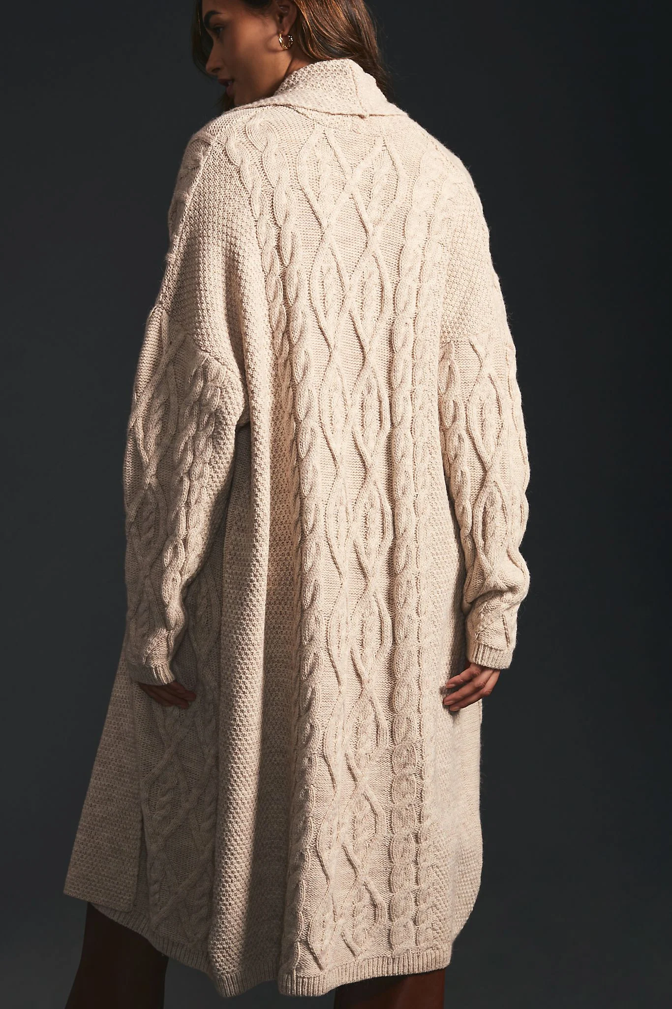 Pilcro Cable-Knit Cardigan Sweater
