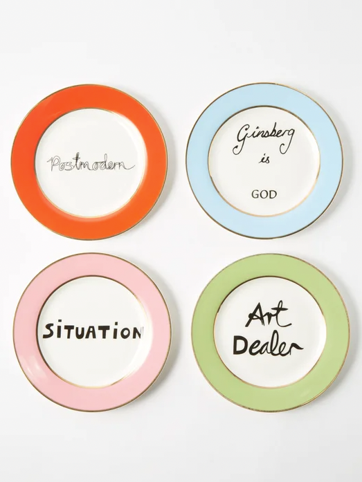 Bella Freud Set of four Artist ceramic side plates