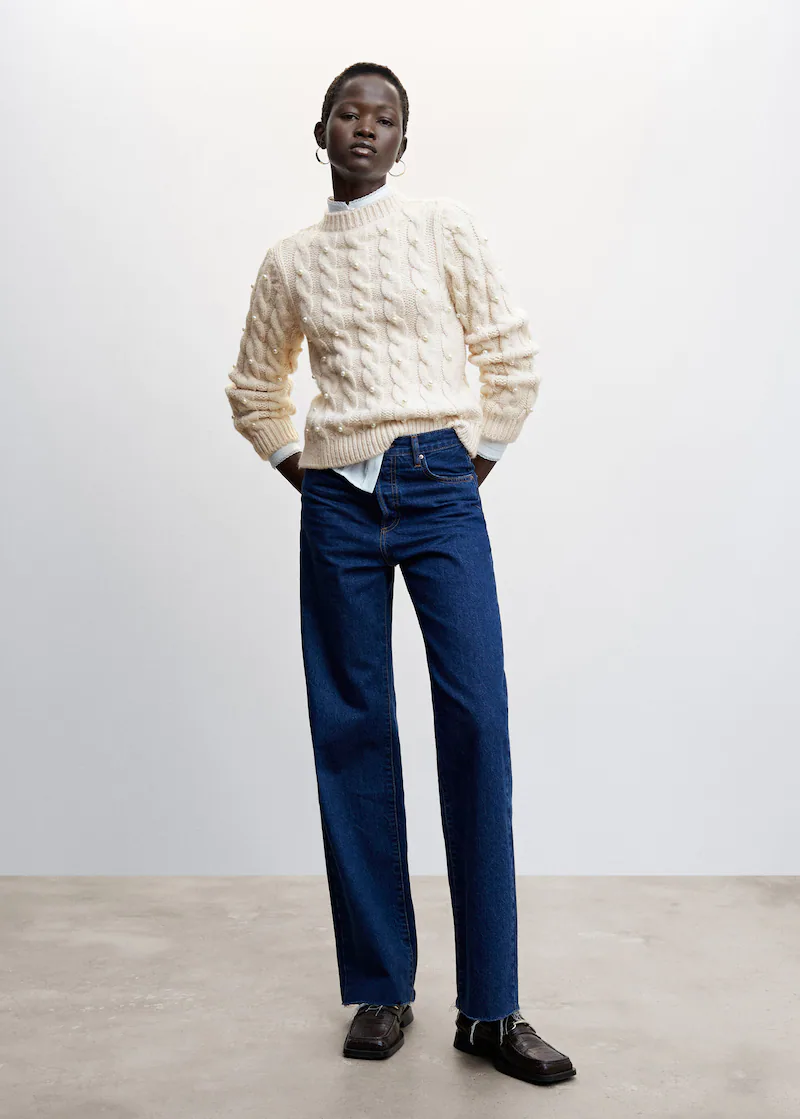 Mango + Pearl Chunky Knitted Sweater