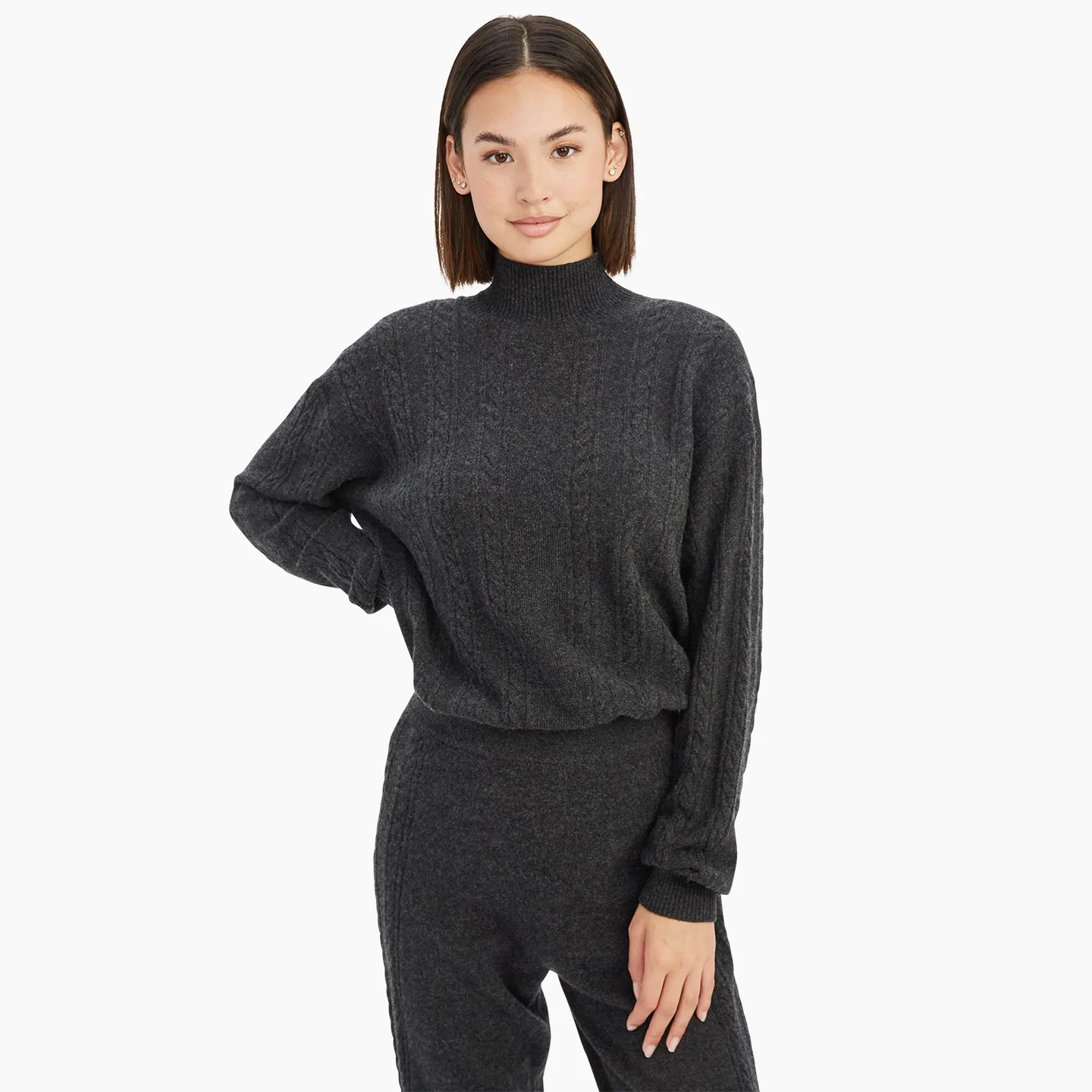 Naadam + Cashmere Cable Turtleneck