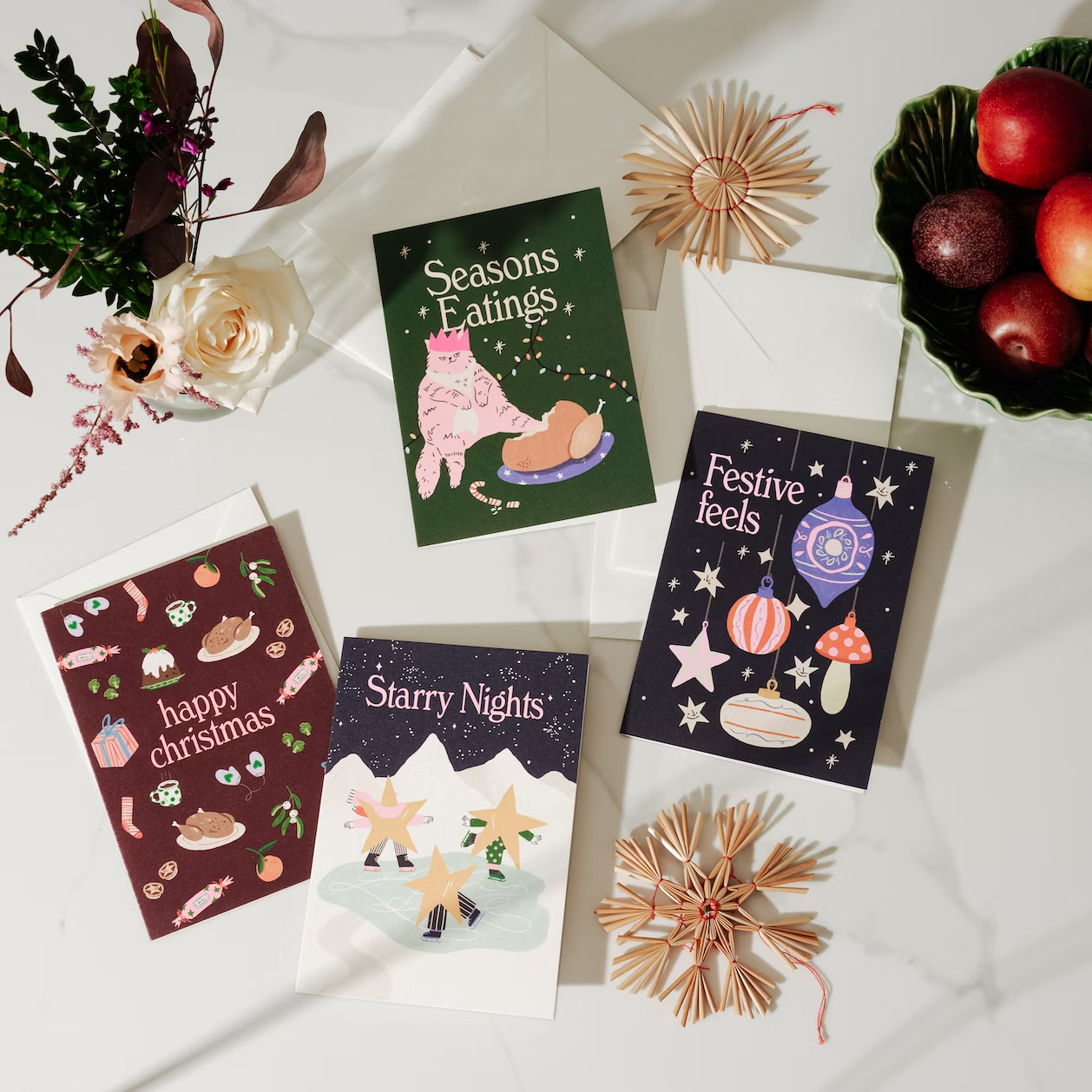 Papier + Festive Fun Christmas Card Set (Pack Of 12)