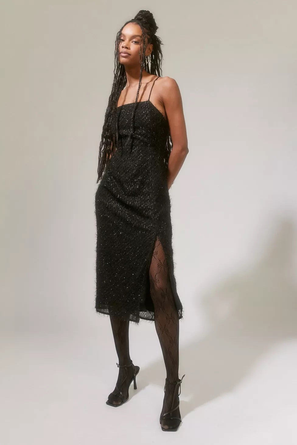 Urban outfitters clearance black sparkly dress