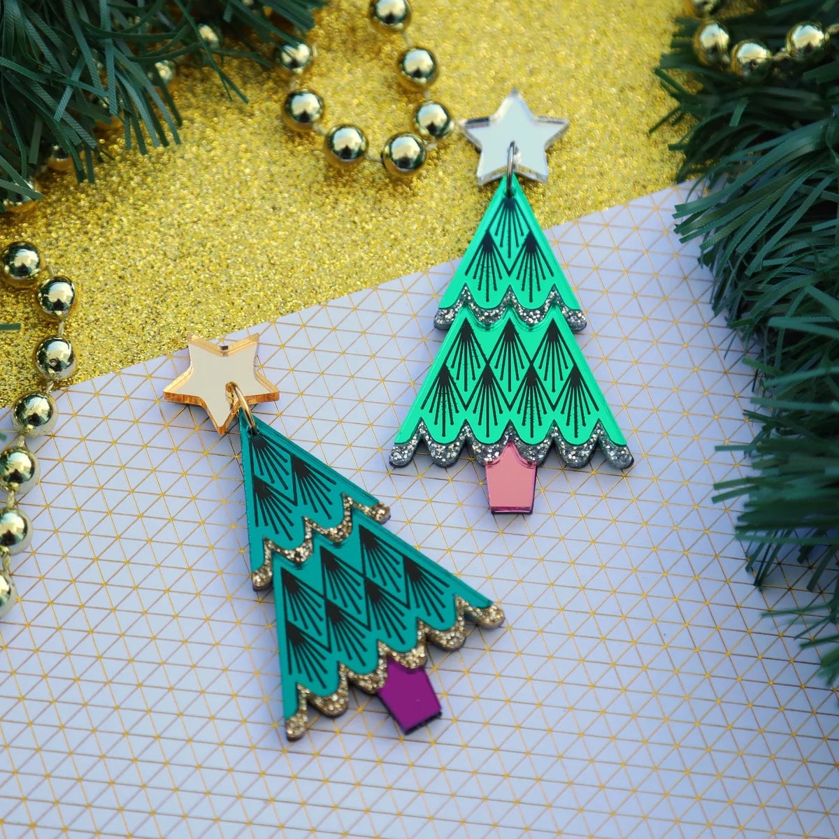 foxx & ginger + O’Tinsel Tree Earrings