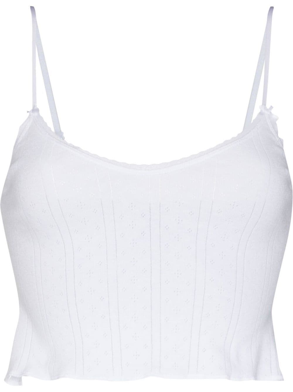 Cou Cou Intimates The Pointelle Balconette Bralette in White