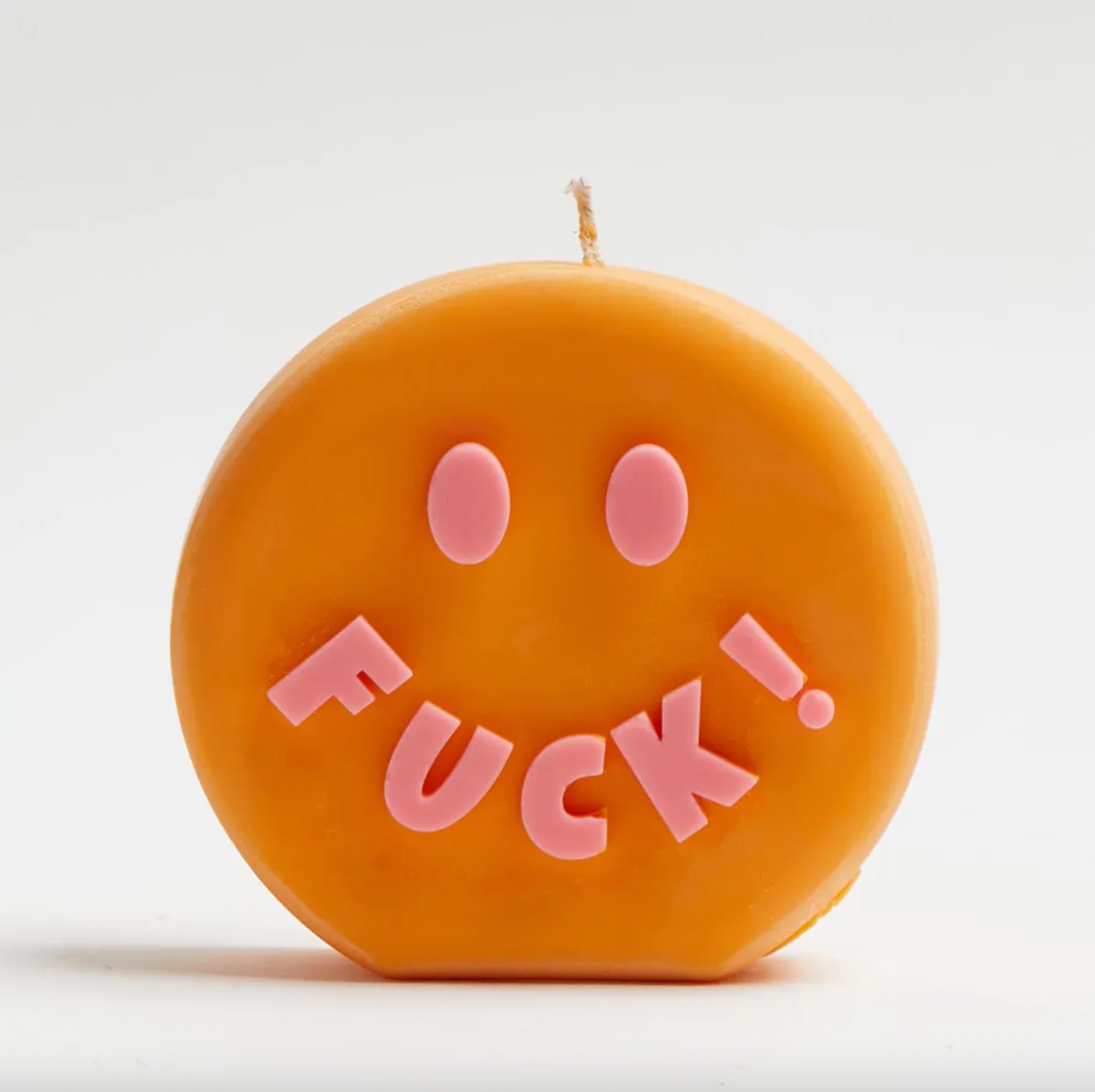 Wavey Casa + ‘Fuck Face’ Candle – Orange & Pink