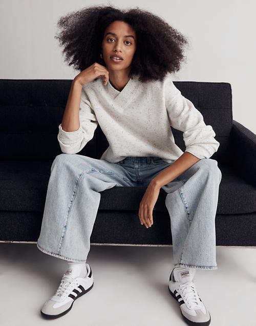 Madewell + MWL Betterterry V-Neck Sweatshirt