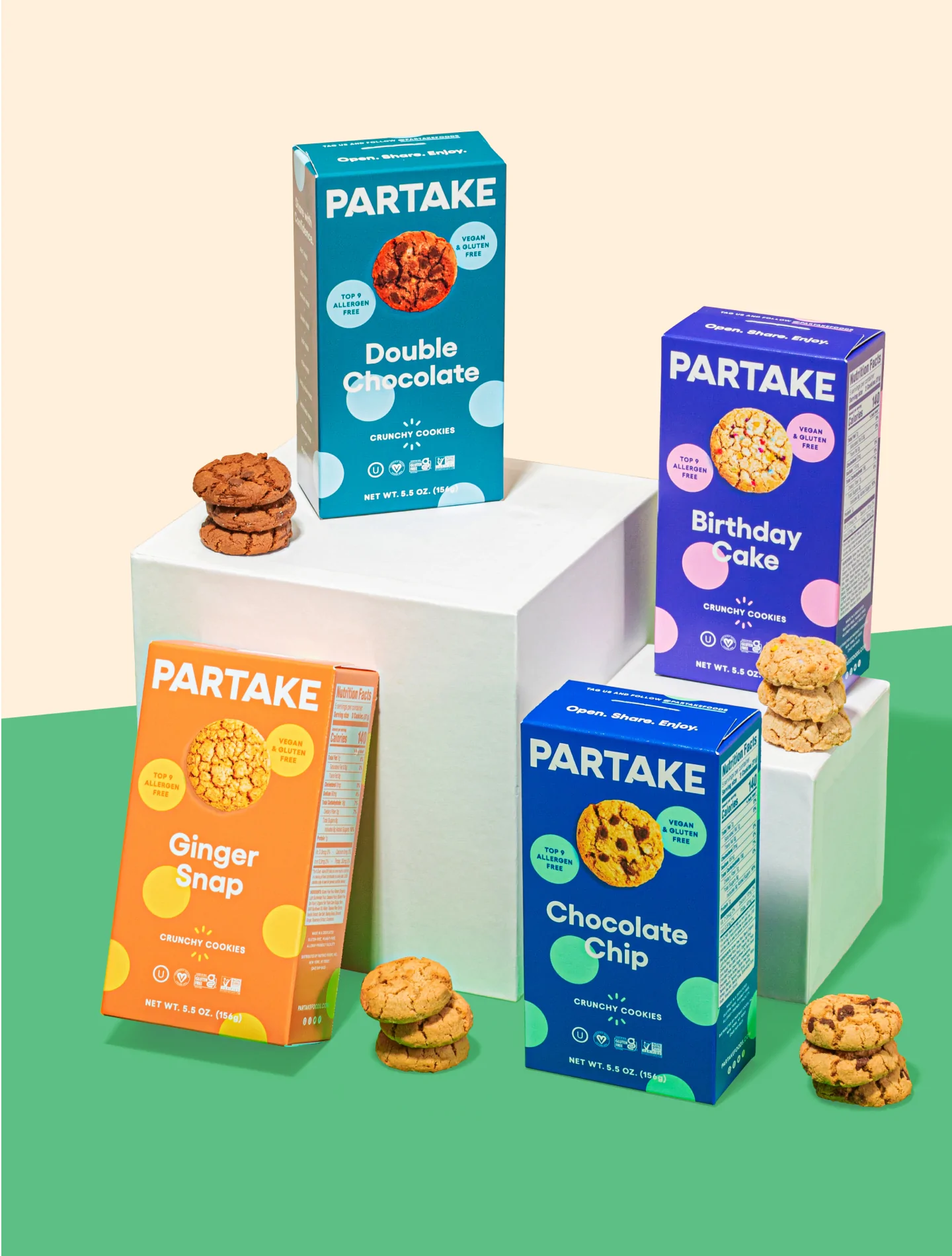 Partake Mini Cookies Snack Packs, Chocolate Chip