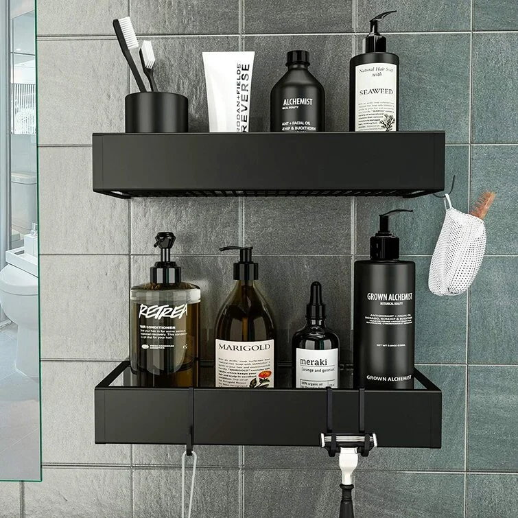 Adhesive Corner Shower Caddy Stainless Steel Set of 2 Rebrilliant